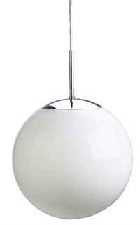 Opal glas Globe pendel Ø250mm m/1,8m ledn.